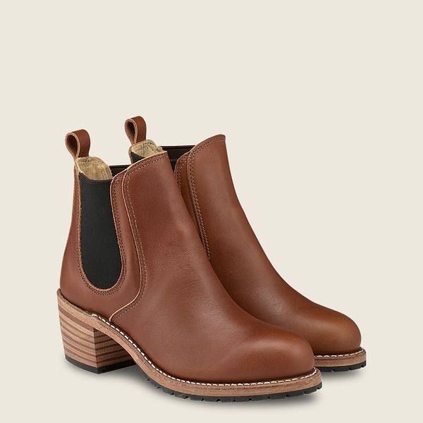 レッド ウィング(Red Wing) Harriet - ヒールバウンダリーレザー ブーツ レディース Pecan JP34720